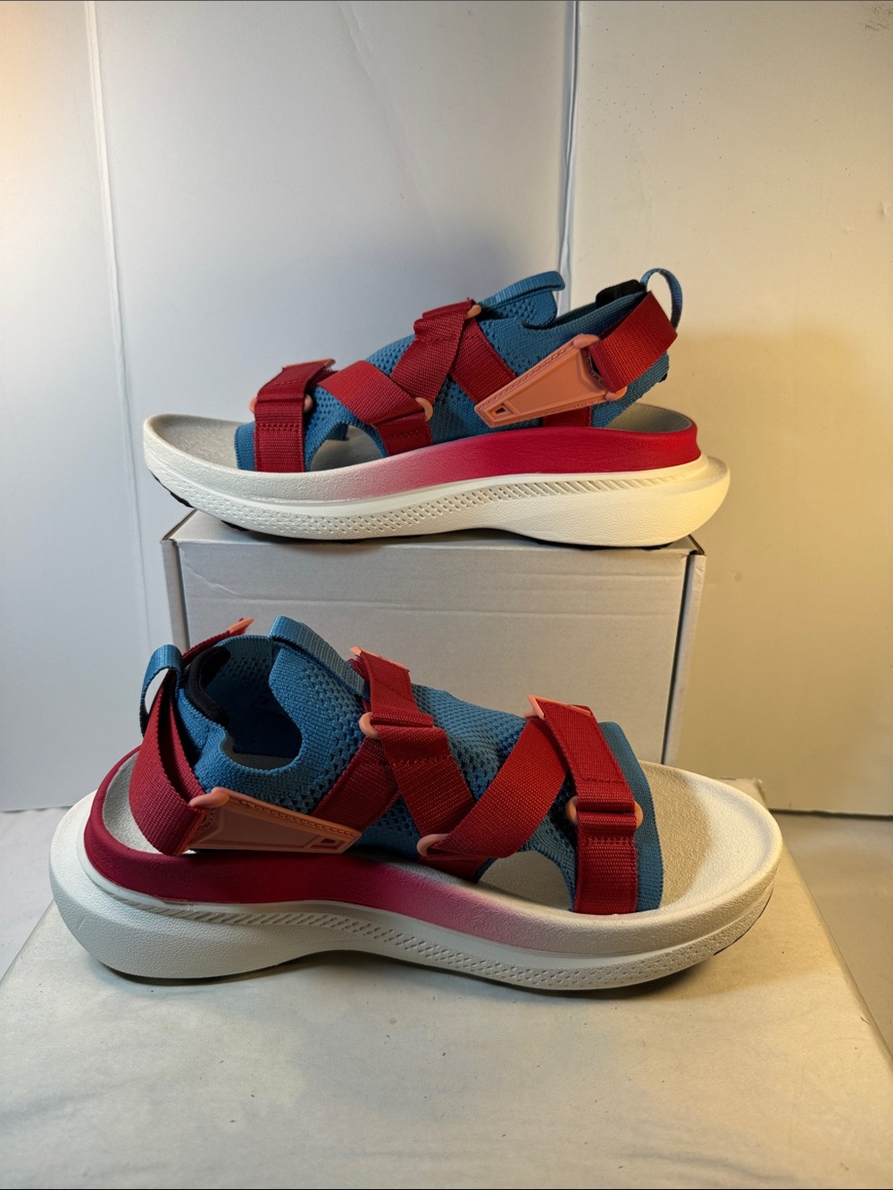 Teva Blue and Red Sporty Comfort Sandals